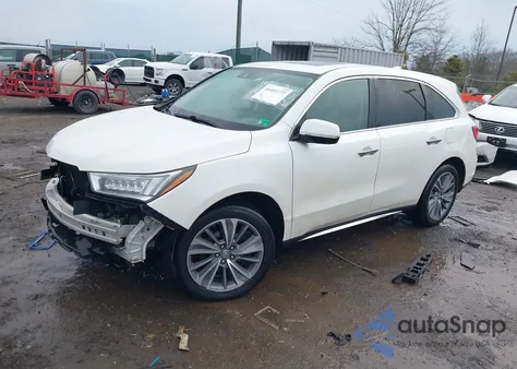 2017 Acura Mdx Technology Package z USA, uszkodzony, nr VIN 5FRYD4H52HB042745